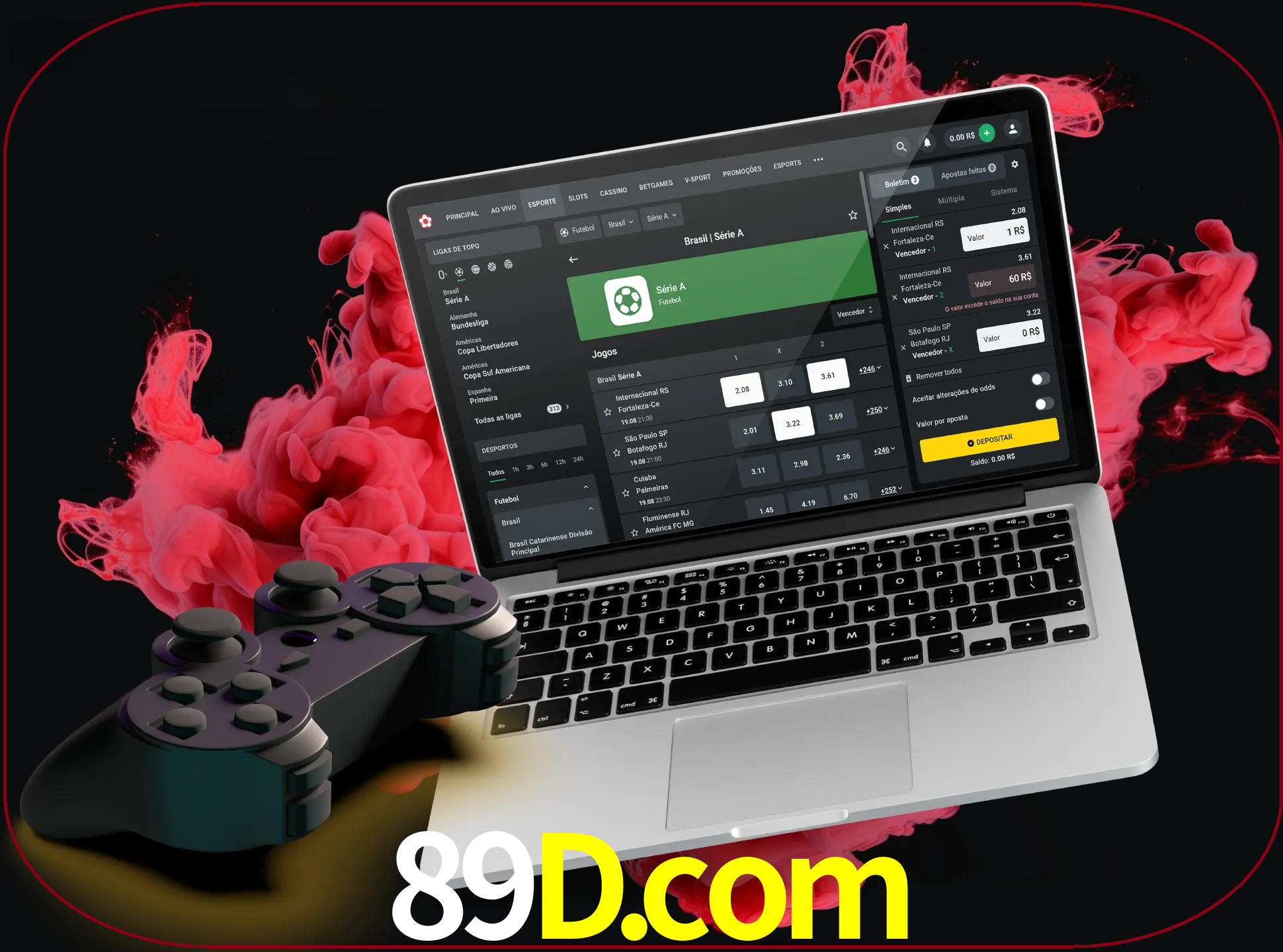 Visite a secção especial de jogos de vídeo em 89d para descobrir em que jogos pode apostar e ganhar muito dinheiro.