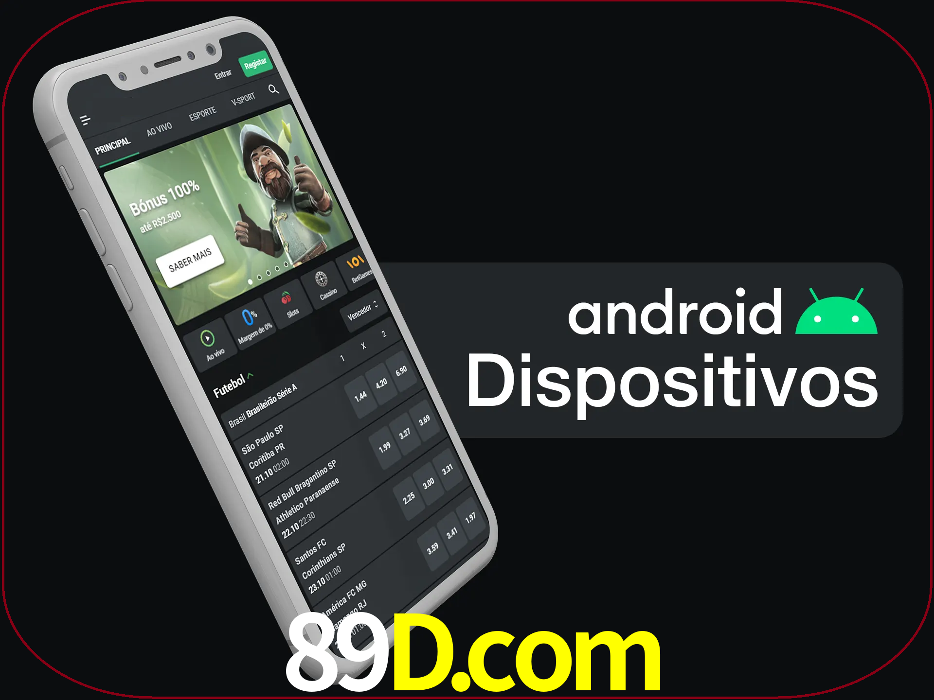 O aplicativo suporta a maioria de todos os dispositivos Android.