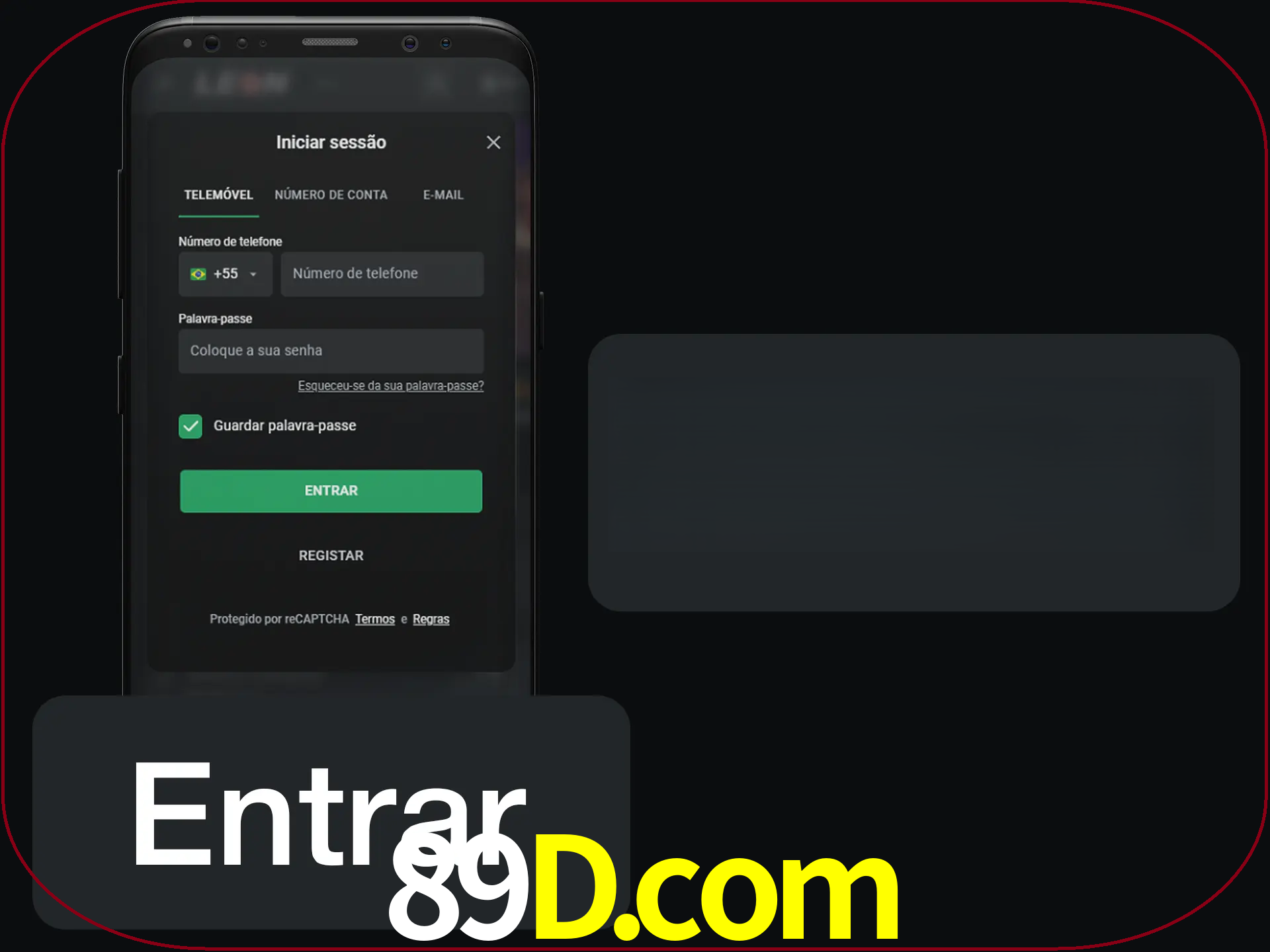 Faça o login para começar a apostar e jogar no cassino.